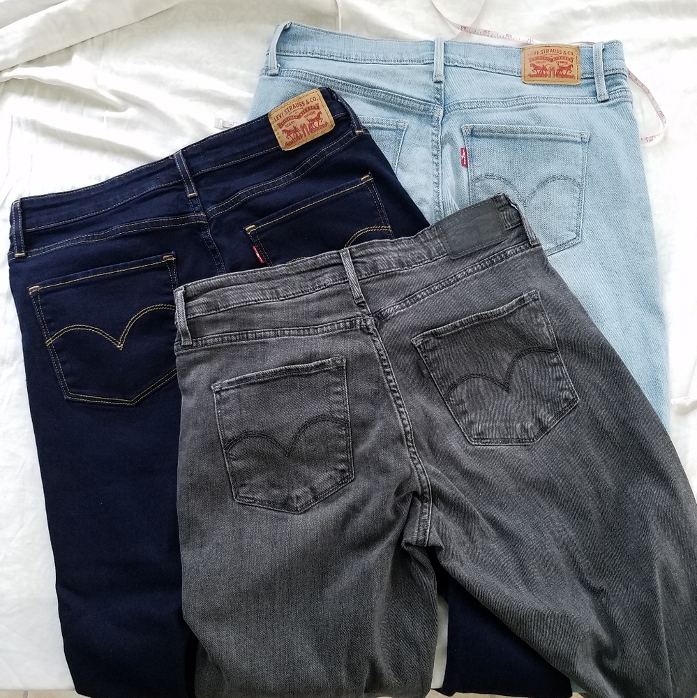3 EUC Levi's skinny jeans size 30